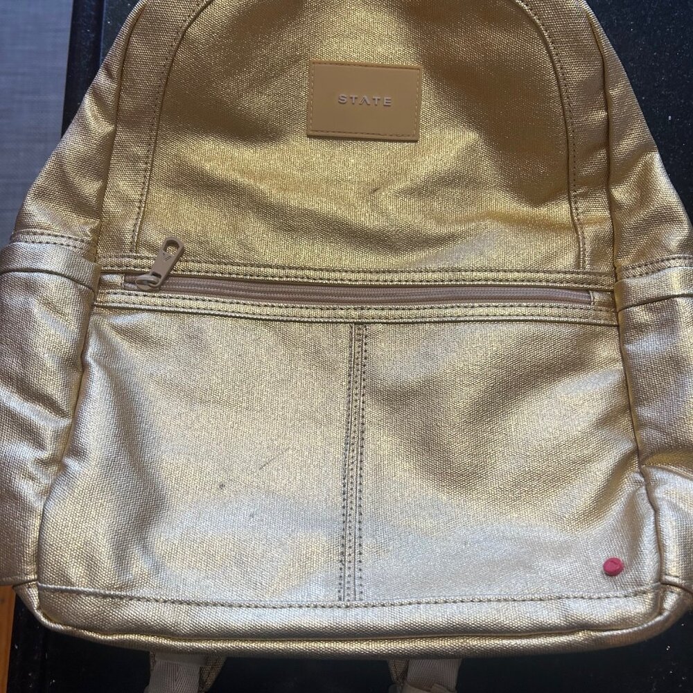 State Kane Kids Gold Metallic Backpack
